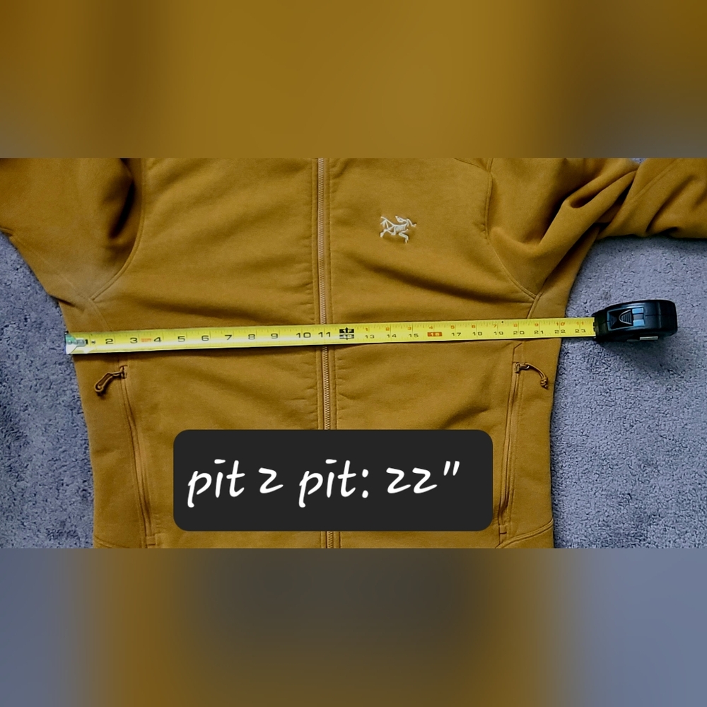 Arc’teryx Kyanite Jacket Men’s Large Full Zip Technical Fleece Gold Mustard - Picture 7 of 9